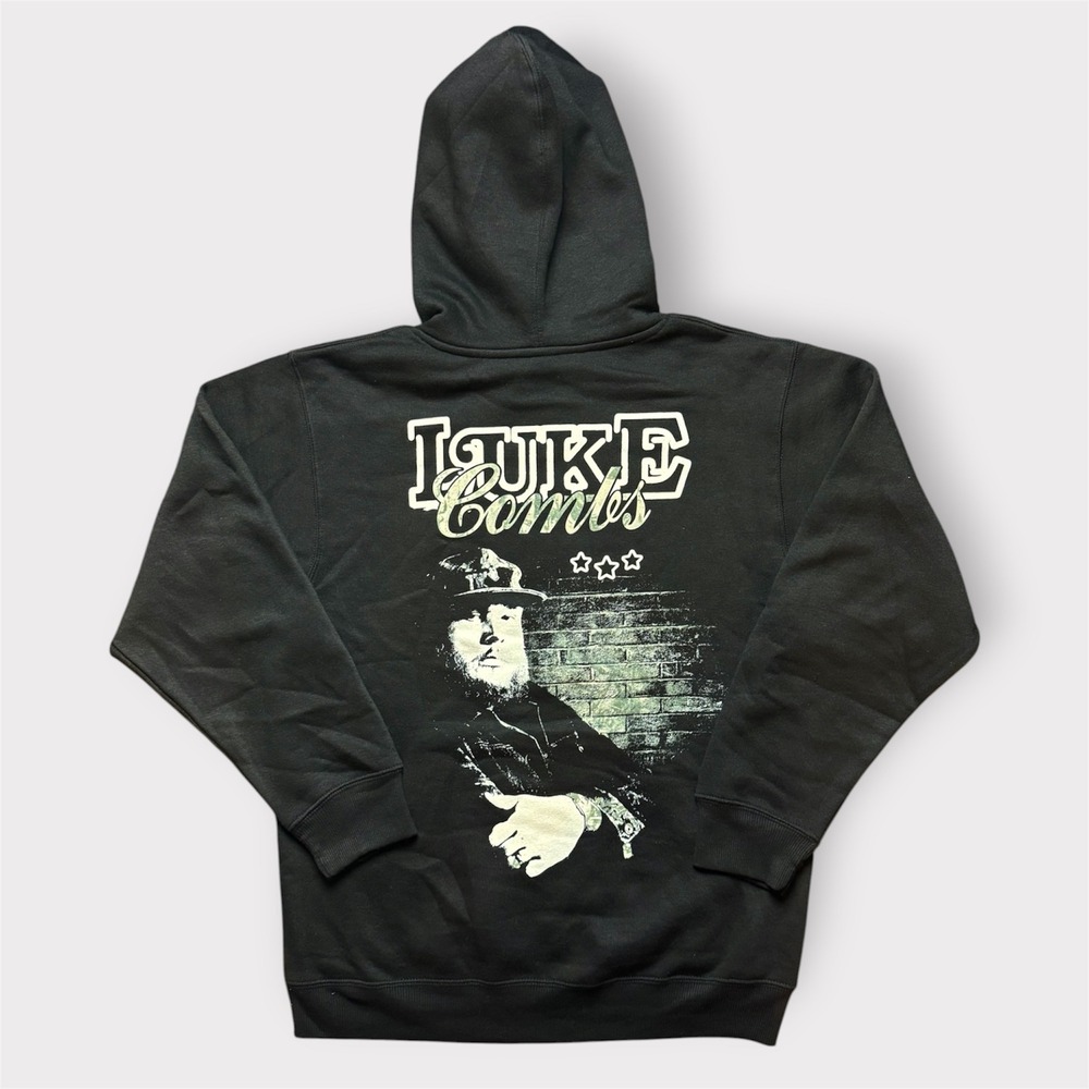 Luke Combs Black Tour‎ Hoodie Graphic Concert Sweatshirt Mens Small